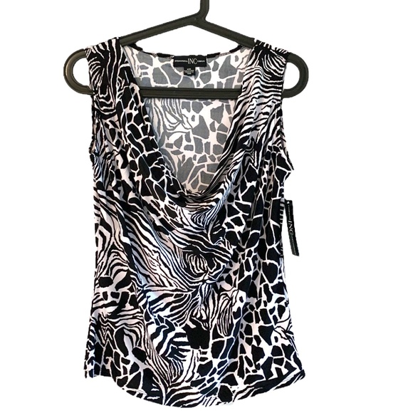 INC international company tank top, Black and White, Size M, BNWT - Picture 1 of 10